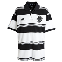 Barbarians Match Day Striped Polo - White/Black.