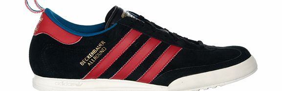 Beckenbauer Black/Red Suede Trainers