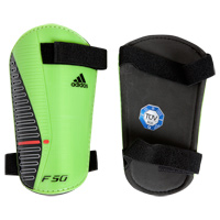 F50 Lite Shinpads - Macaw/Black/Red.