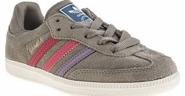 kids adidas grey adi samba girls junior