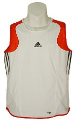 Kids Predator Pulse DLC Sleeveless Vest White/Red Size Medium Boys (140 cms tall)