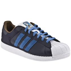 Male Superstar Ii (def Jam) Nubuck Upper in Black and Blue