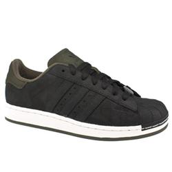 Male Superstar Ii Tlux Leather Upper in Black