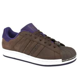 Male Superstar Ii Tlux Leather Upper in Dark Brown