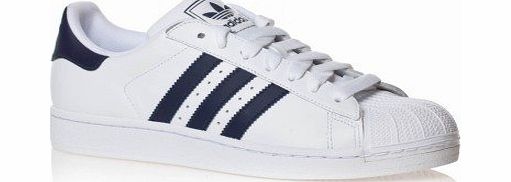 Mens adidas Originals Mens Superstar Trainers in White Navy - UK 8