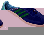 Samba Blue/White/Green Material Trainers