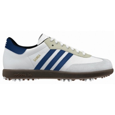 Samba Golf Shoes White/Navy/Gum plus Free