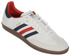 Samba White/Navy/Red Leather Trainers