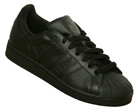 Superstar II Black/Black Leather Trainers