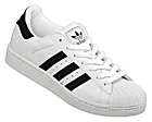 Superstar II White/Black Leather Trainer