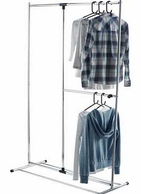 Chrome Plated Clothes Rail - Silver