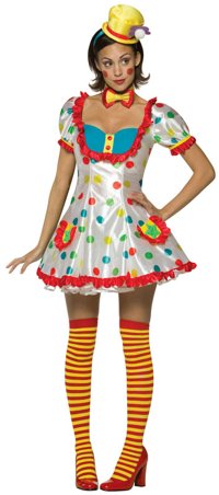 Costume: White Polkadot Clown Lady