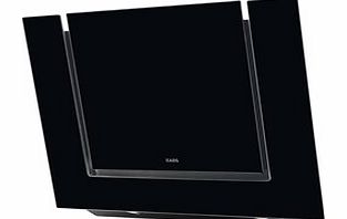 X68163BV1 Angled Black Glass 80cm Chimney Hood