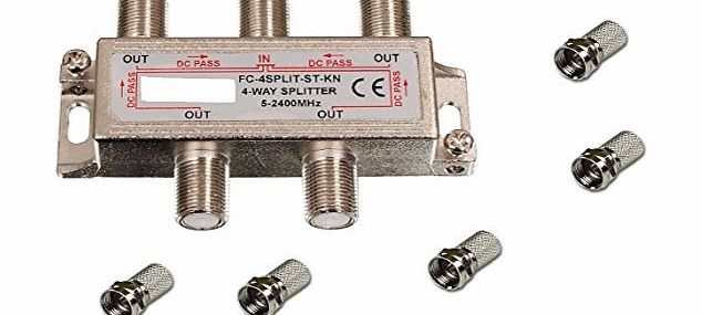 4 Way Indoor TV Splitter