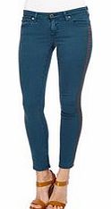 Turquoise super skinny jeggings