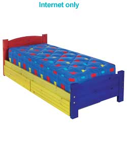 Tiny Tots Patch Pine Bed/Anti Dust Mite Mattress