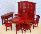 Dolls House Diningroom Mahogany style