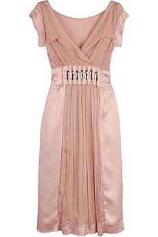 Embellished Empire Satin Dress