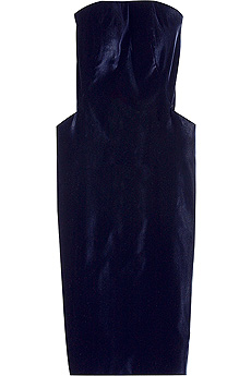 Strapless velvet dress