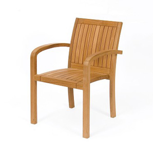 alexander rose Mandalay Teak Stacking Armchair