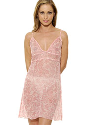 Silk chiffon slip nightdress