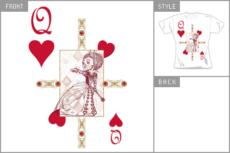 In Wonderland (Red Queen Card) T-shirt