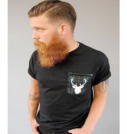 Such A Stag Tartan Pocket T-Shirt