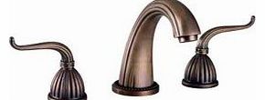 Antique Brass Finish Widespread Bathroom Sink Taps