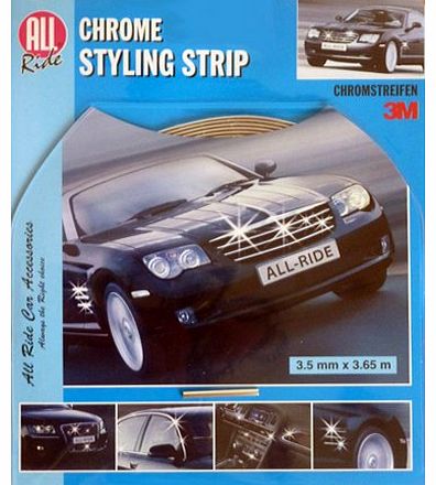 All Ride Chrome Styling Strip cars 3.5mm X 3.65M self adhesive 3M