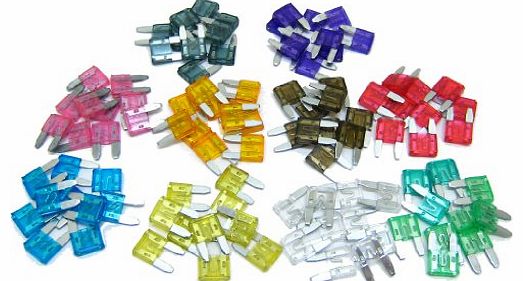 30 X Mixed Amp Mini Blade Fuses Car Motorbike Atm Auto