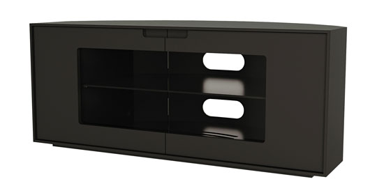 Alphason Contour Satin Black TV Cabinet