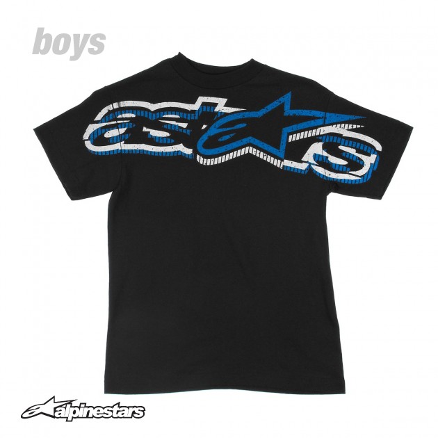 Boys Alpinestars Atomic Youth T-Shirt - Black