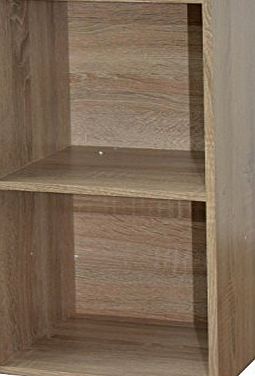 Alsapan Compo 2 x 1 Cube Unit with Melamine, 61.5 x 31 x 29.5 cm, Oak Finish