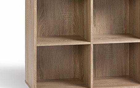 Alsapan Compo 2 x 2 Cube Unit with Melamine, 61.5 x 61.5 x 29.5 cm, Oak Finish