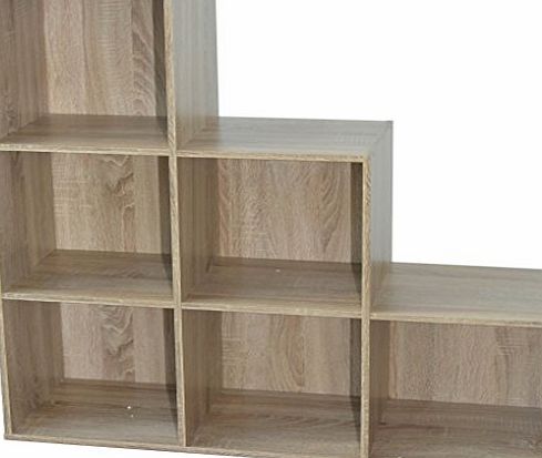 Alsapan Compo 3 x 2 x 1 Stepped Unit with Melamine, 91 x 91 x 29.5 cm, Oak Finish