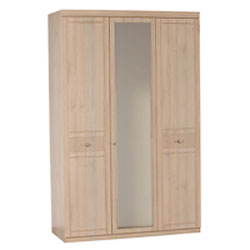 Lattice 3 Door Wardrobe with Mirror