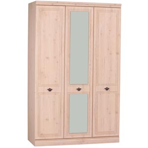 Oyster Bay 3 Door Wardrobe with 1 Mirror