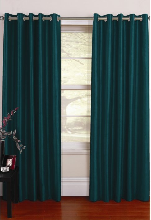 Amalfi Jade Lined Eyelet Curtains