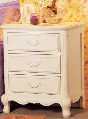 PAINTED BEDSIDE CABINET 3 DRAWER