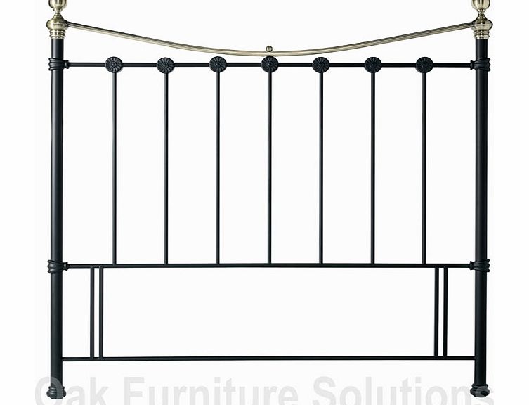 Matt Black/Antique Brass Headboard -