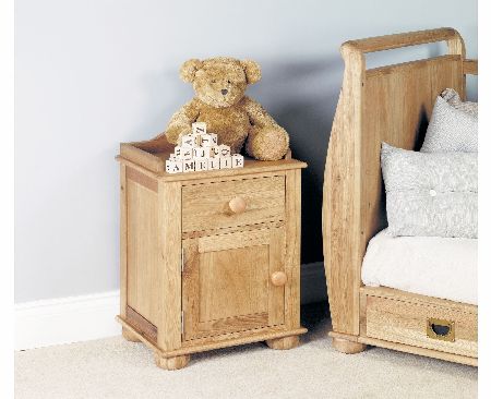 Oak Bedside Cabinet (one door one drawer)