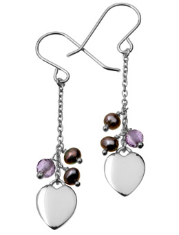 White Fire Amethyst Earrings GS06008B