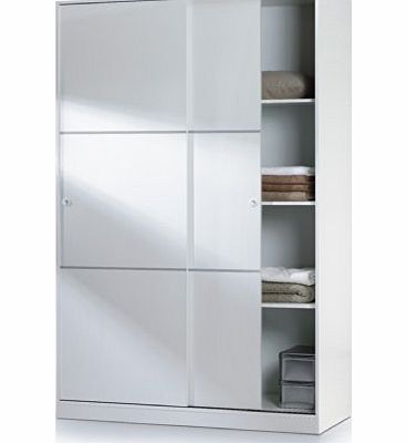 Madrid Sliding Door Wardrobe 120cm Gloss White