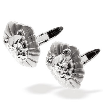 White Gold Diamond Cuff Links (383)