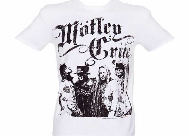 Mens Motley Crue Sticky Sweet White T-Shirt