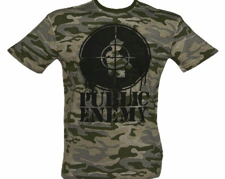 Mens Premium Camouflage Public Enemy Logo