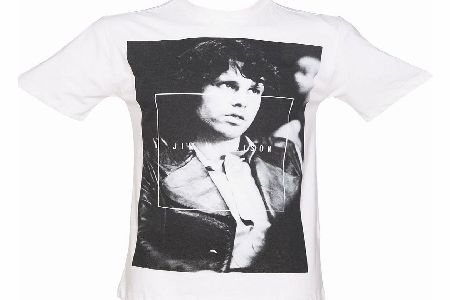 Mens White Jim Morrisson Photographic T-Shirt