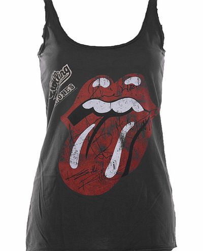 Ladies Rolling Stones Autograph Tongue Charcoal