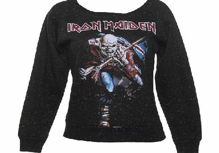 Ladies Speckled Black Marl Iron Maiden Trooper