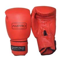 Ampro Fighter Sparring Gloves Red 16oz